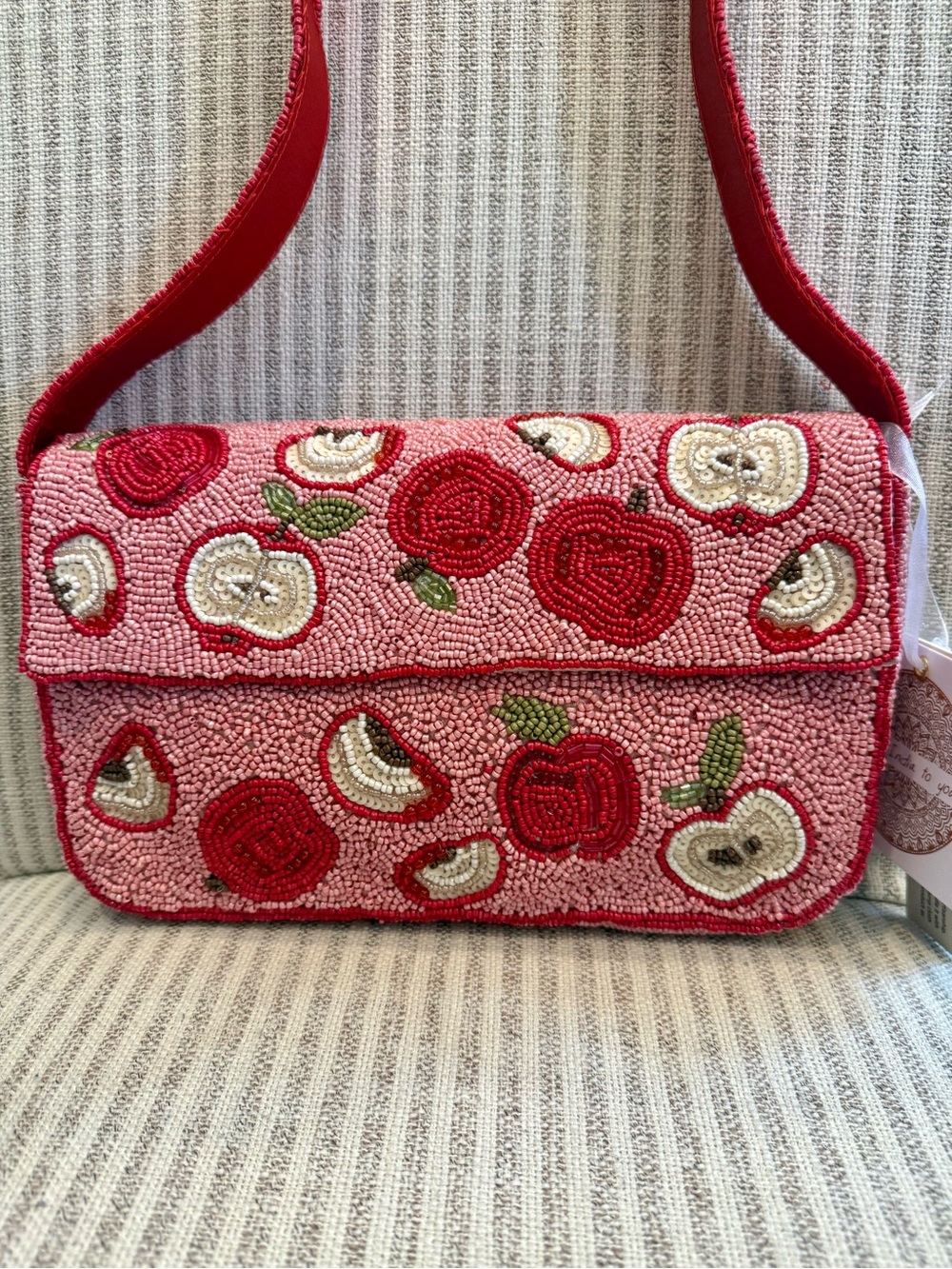 NWT Made in India Apple beaded bag 🍎
